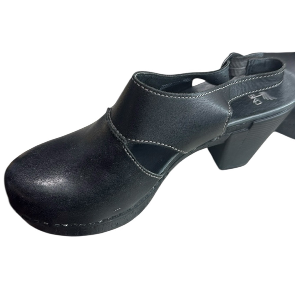 Dansko Riley Clogs Slingback Heels Euro Size 40 black Leather casual everyday - Picture 10 of 10